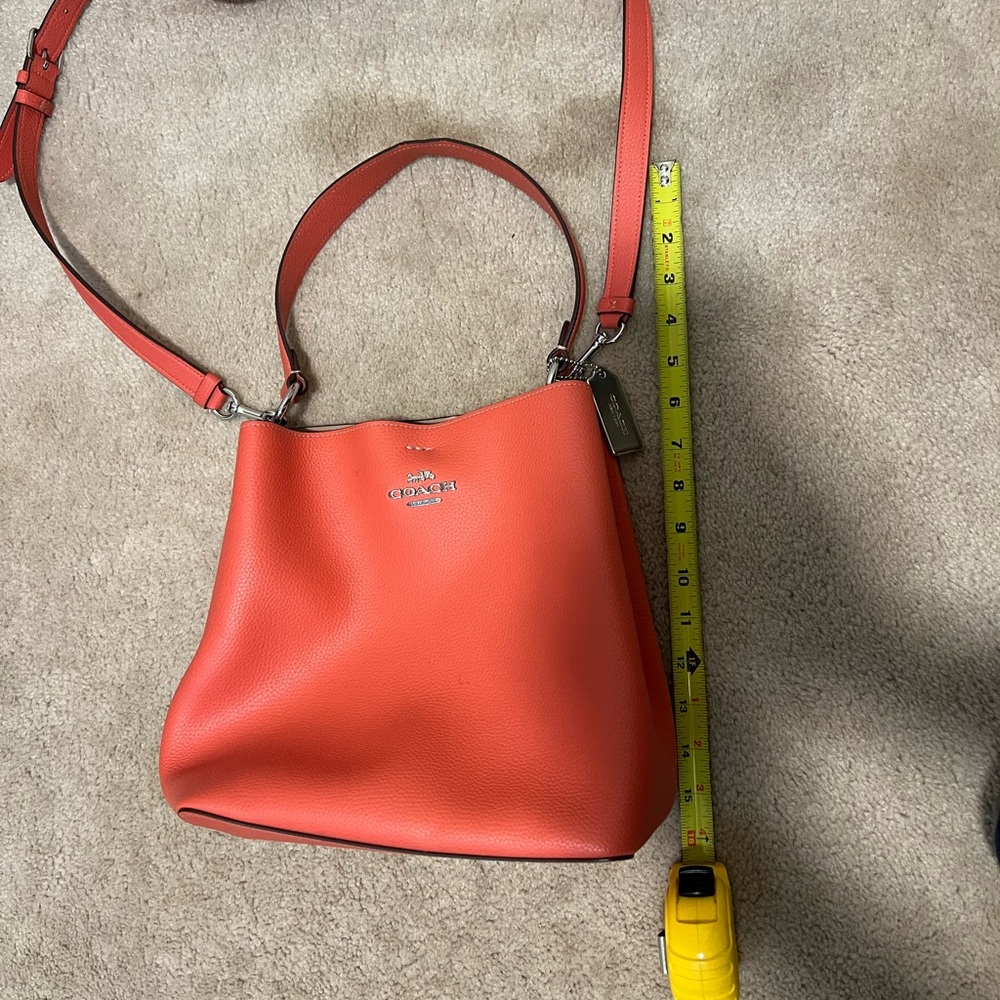 Coach Coral Leather Shoulder Bag - Picture 9 of 14